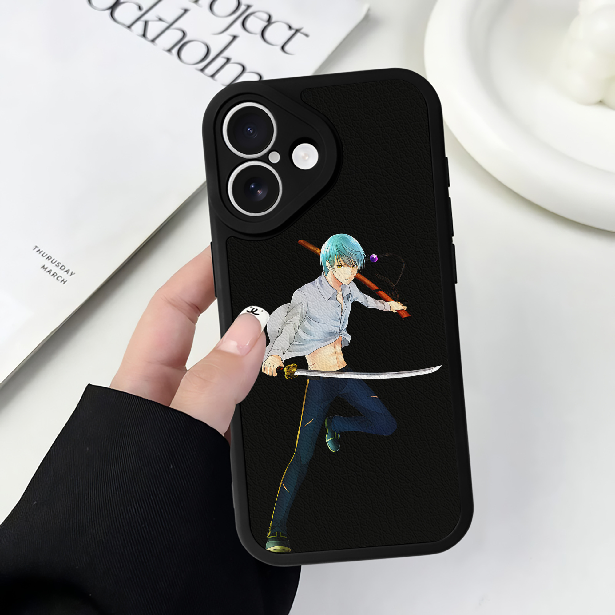 （画像用） 刀剣乱舞 Touken Ranbu 【iPhone 16シリーズ対応】シリコンスマホケース（レザー調） 材質：シリコン
